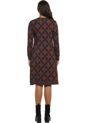 W24HBD08 - Vestito longuette City Canvas Happy Baba di Baba Design - Gipsy Fashion Wear