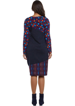 W24HBD10 - Vestito longuette Mural Visions Happy Baba di Baba Design - Gipsy Fashion Wear