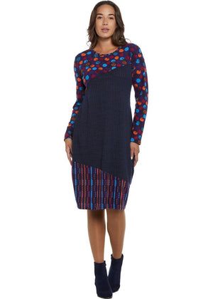 W24HBD10 - Vestito longuette Mural Visions Happy Baba di Baba Design - Gipsy Fashion Wear