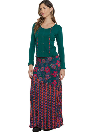 W24SK07 - Gonna lunga Colors Revolution di Baba Design - Gipsy Fashion Wear