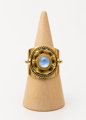 anello porta veleno pietra di luna