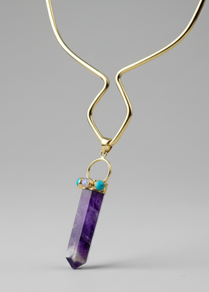 Collana cristallo ametista