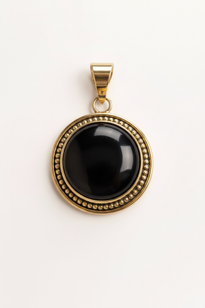 Ciondolo Round O'Clock – Onice Nera