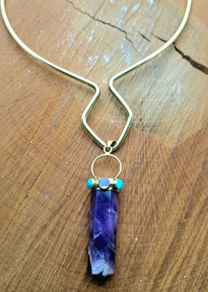 Collana cristallo viola - verticale 2