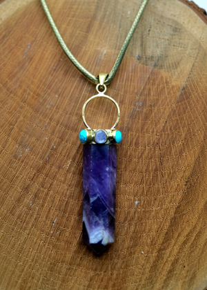 Collana cristallo viola - verticale 1