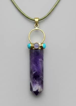 Collana cristallo viola - verticale 1