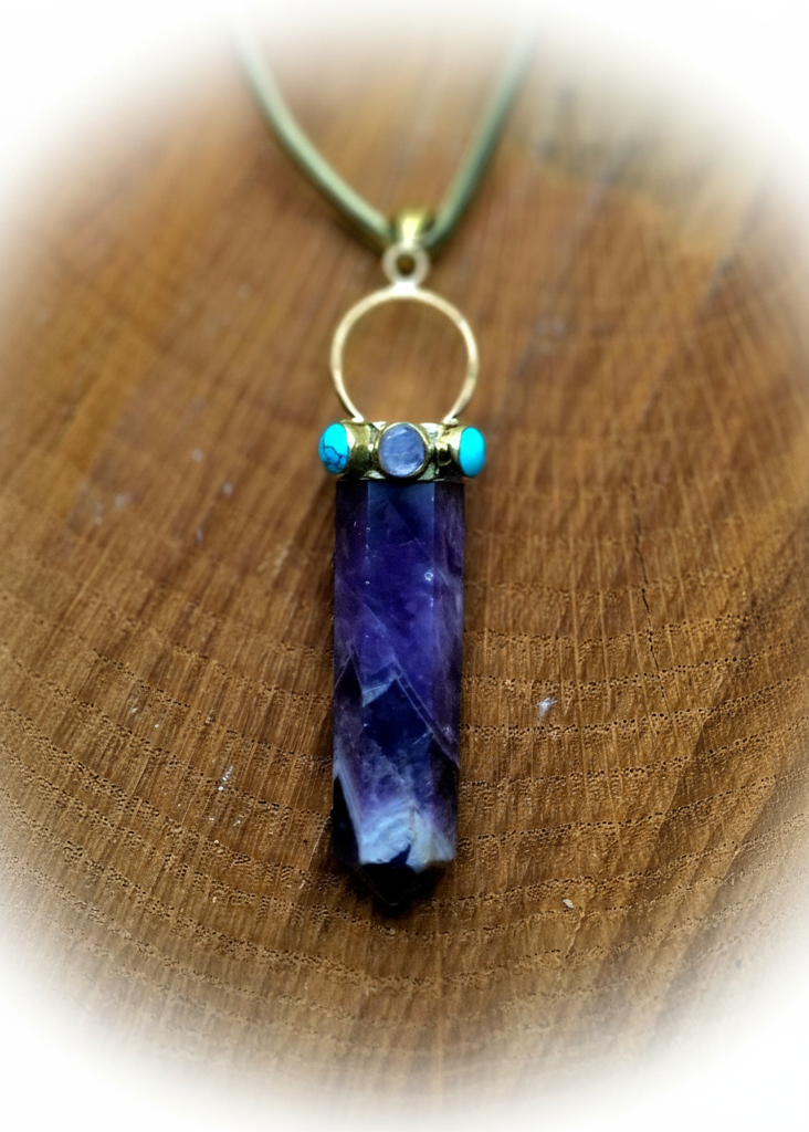 Collana cristallo viola - vista 1