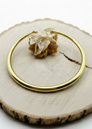 Collare ottone con legno chiaro
