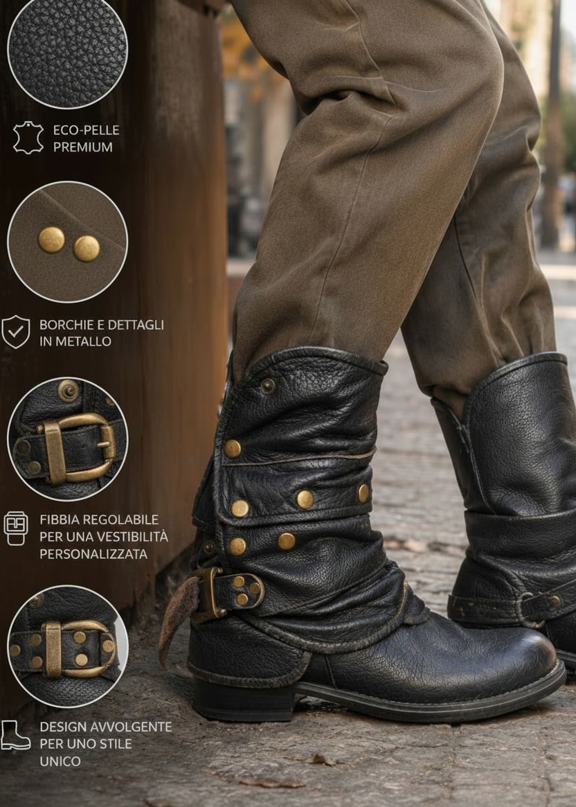 Boots Cover - Adjustable Leather Boot Covers
