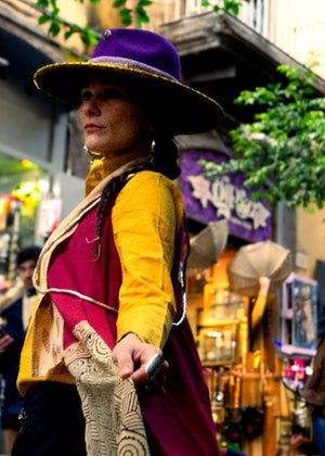 Cappello in feltro a falda larga - "La strega che non hai bruciato" - Gipsy Fashion Wear