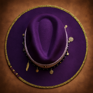 Cappello in feltro a falda larga - "La strega che non hai bruciato" - Gipsy Fashion Wear