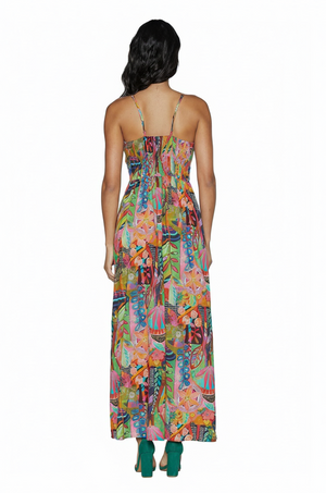 Multicolor dress back view