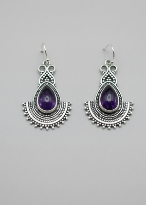 Orecchini blu verticale