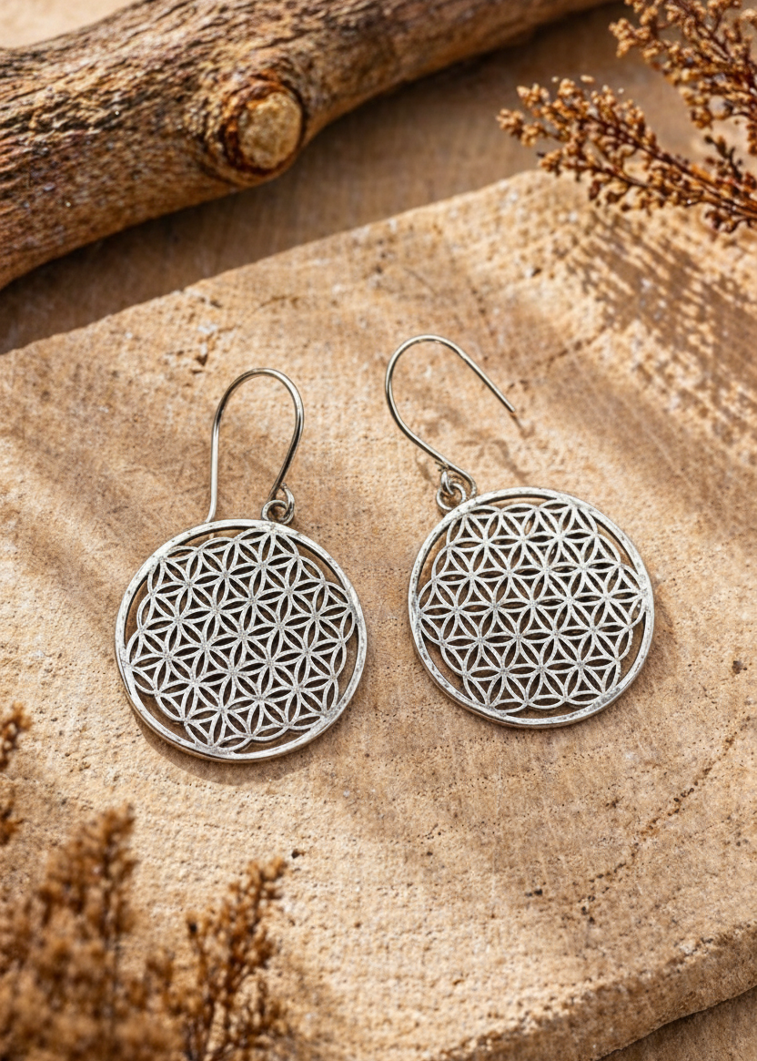 Orecchini Flower of Life – Bagno d'Argento in Omaggio