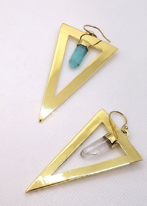 Orecchini Triangolo di Cristallo - Gipsy Fashion Wear