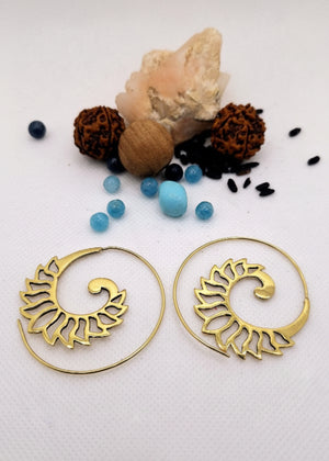 Orecchini Spirale Fiore di Loto - Gipsy Fashion Wear