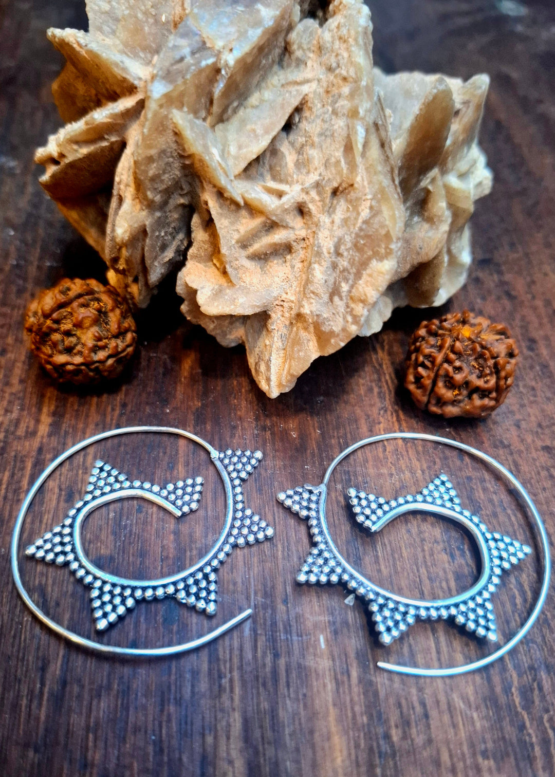 Spiral Earrings with Spikes