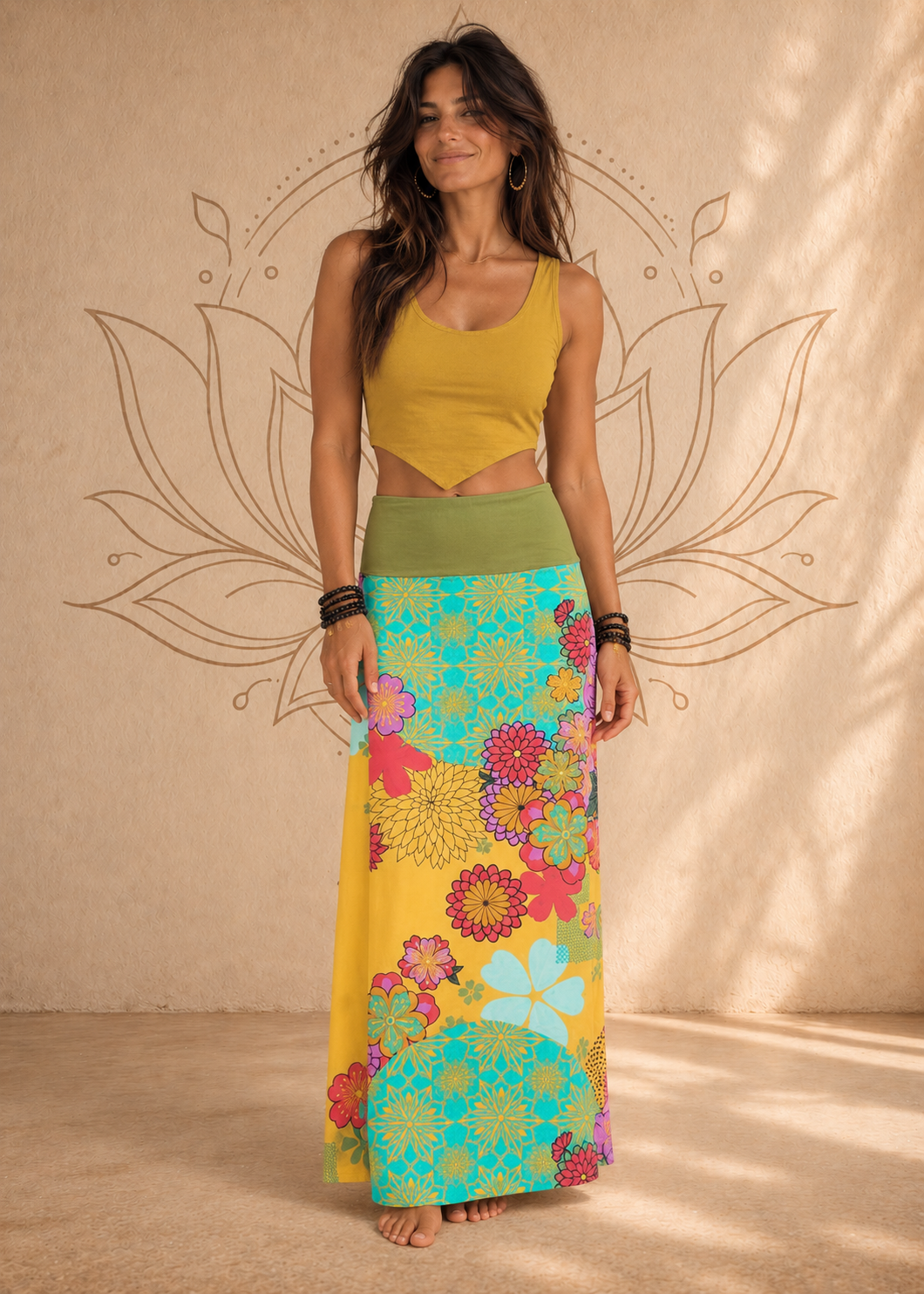 Gonna Lunga Gialla Marigold | Baba Design