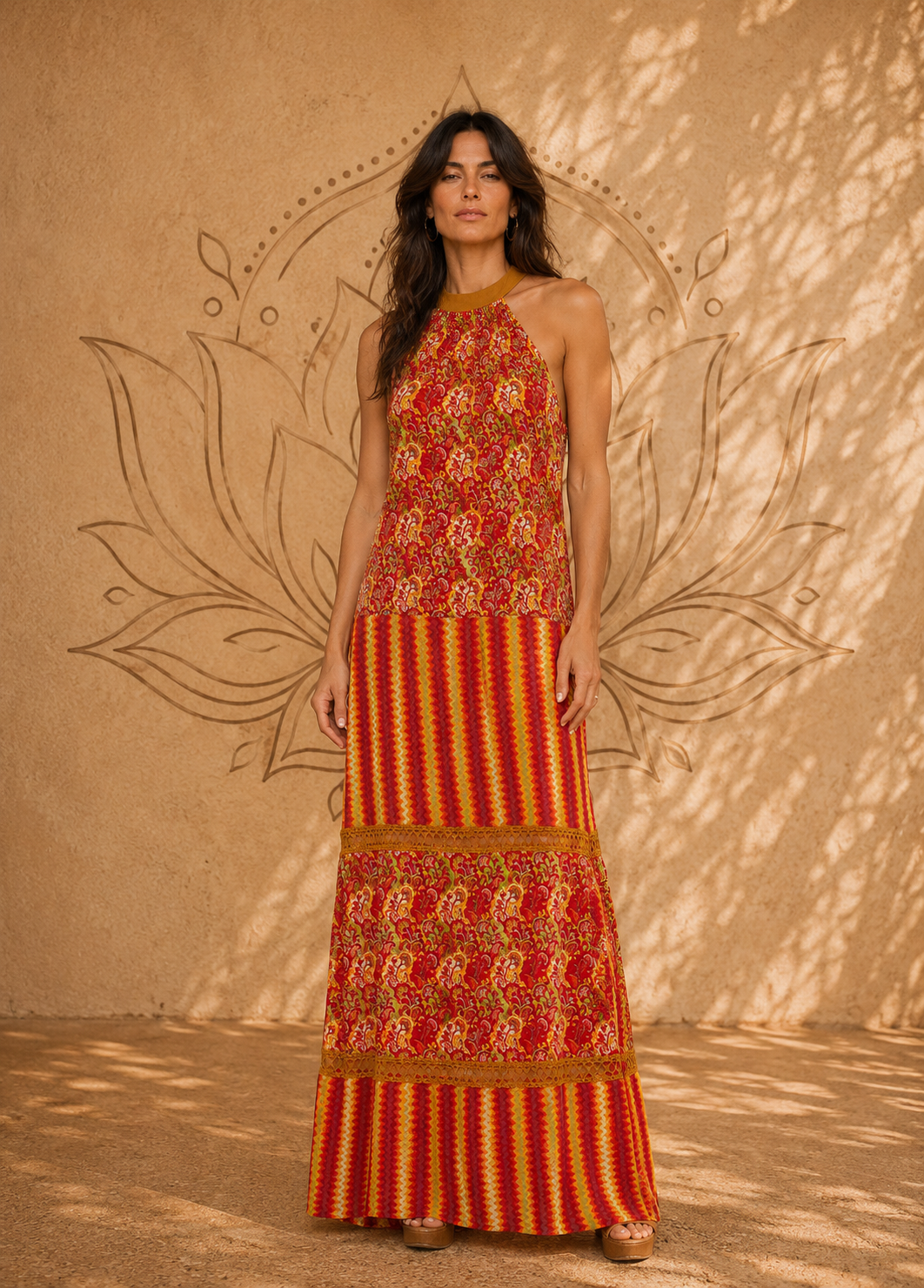 Vestito Lungo Energy Vibes – Abito Boho Smanicato Baba Design