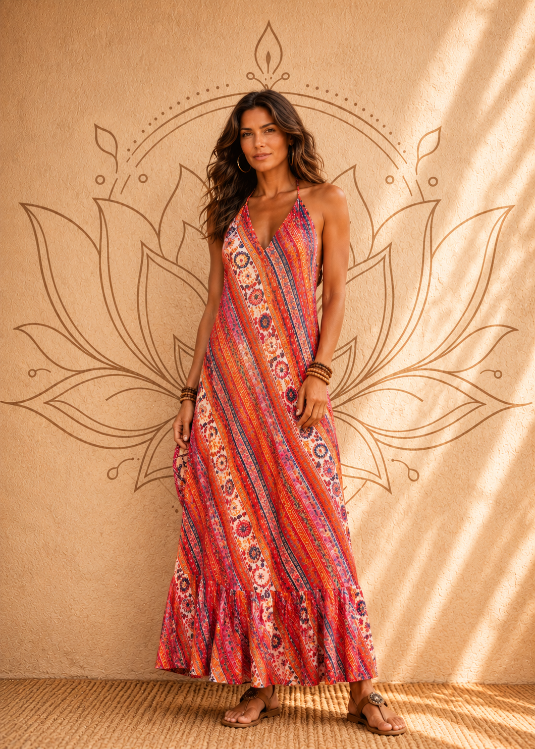 S24D311 - Ficus Sunshine Baba Design Long Dress