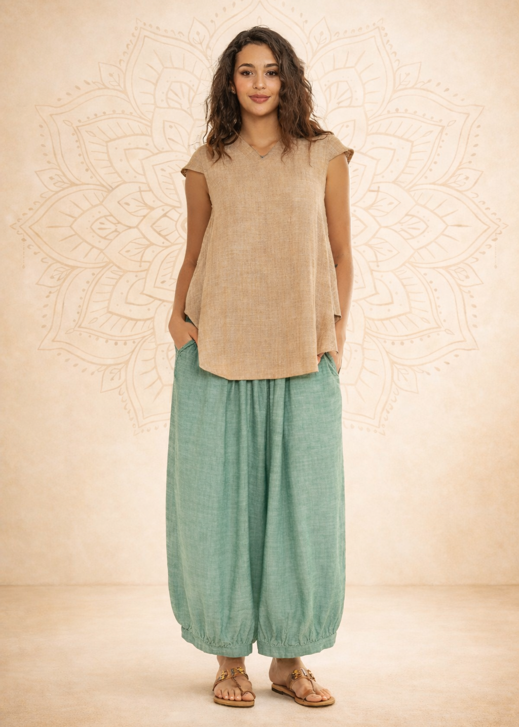 Pantalone Bamboo Plant – Harem in Fibra di Bambù con Tasche | Baba Design