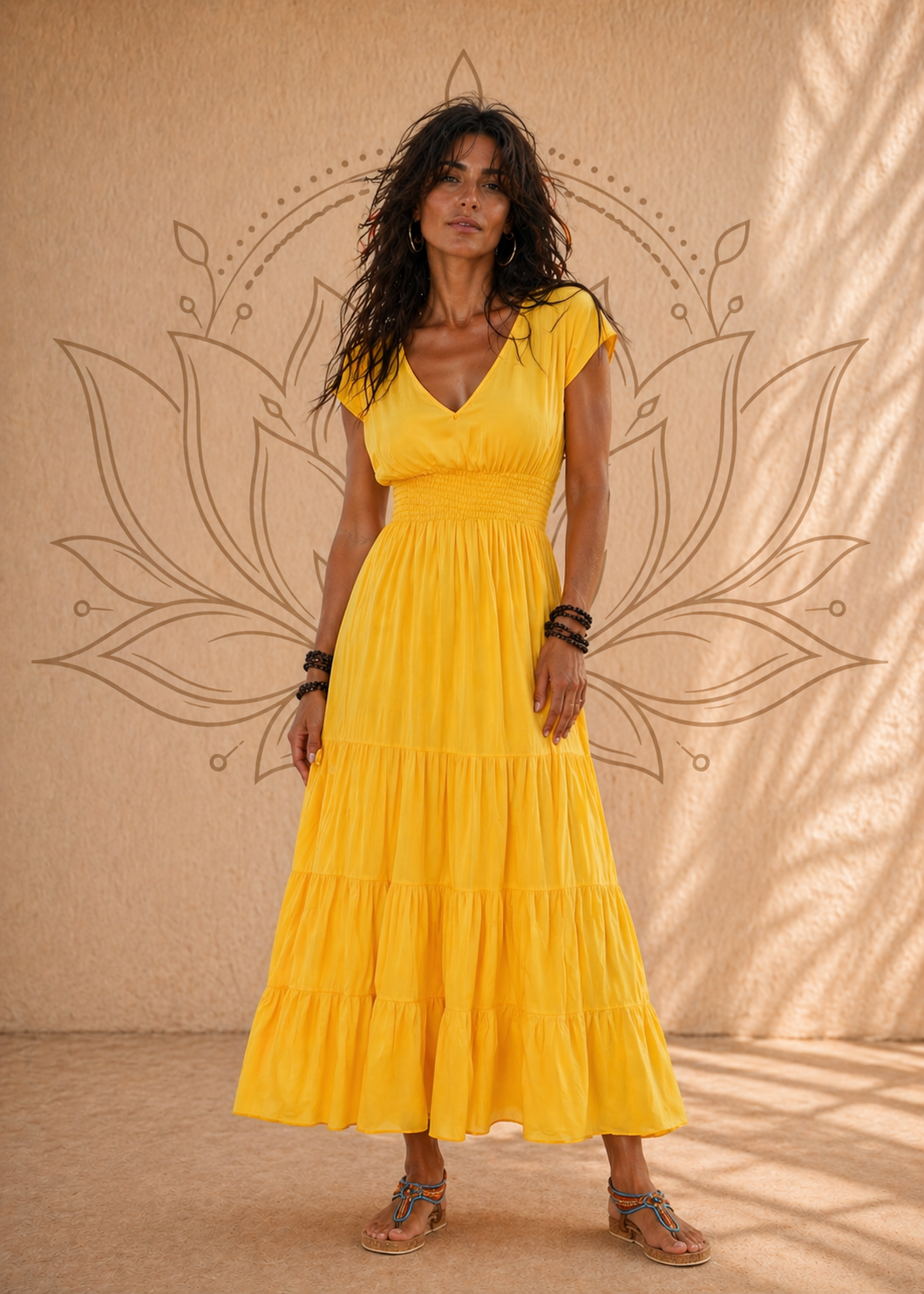 Vestito Lungo Sunny Escape – Cotone, Vita Impero | Baba Design