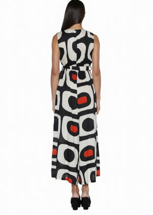 Geometric print dress back