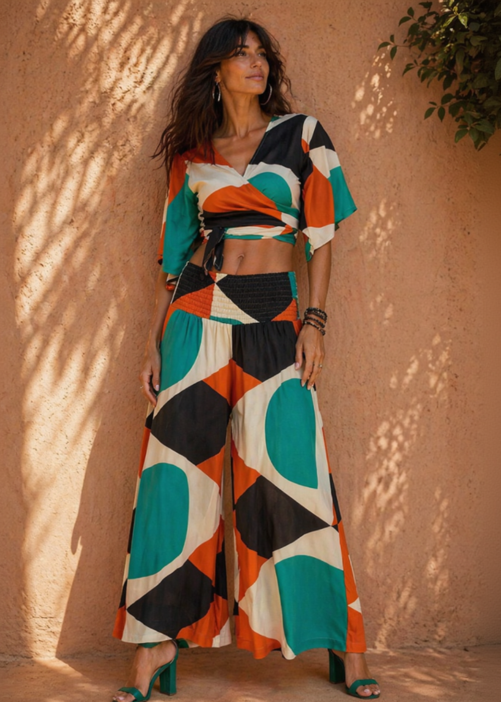 Pantalone Palazzo Tangerine Dream Viscosa - Baba Design