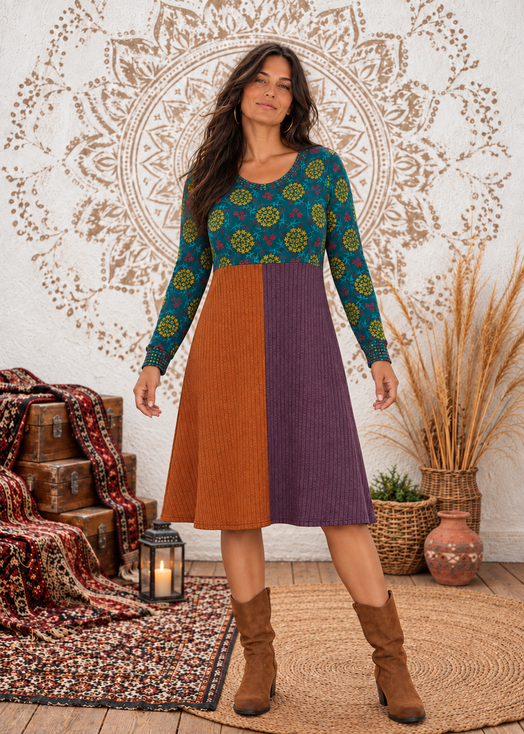 Vestito longuette curvy Street Art Stories Happy Baba