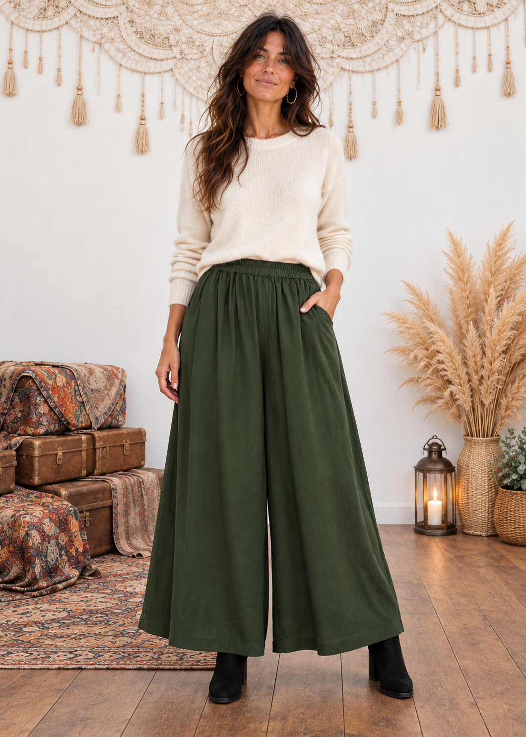 W24P10 - Graffiti Dreams Wide Leg Pants by Baba Design