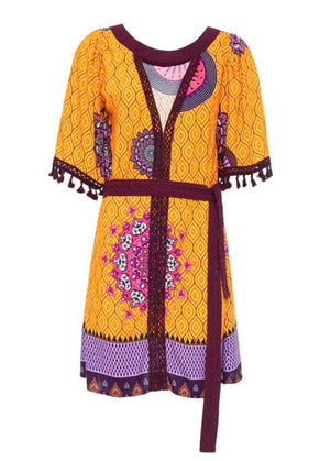 S22D41 - Abito corto Naif Sunflower Baba Design - Gipsy Fashion Wear