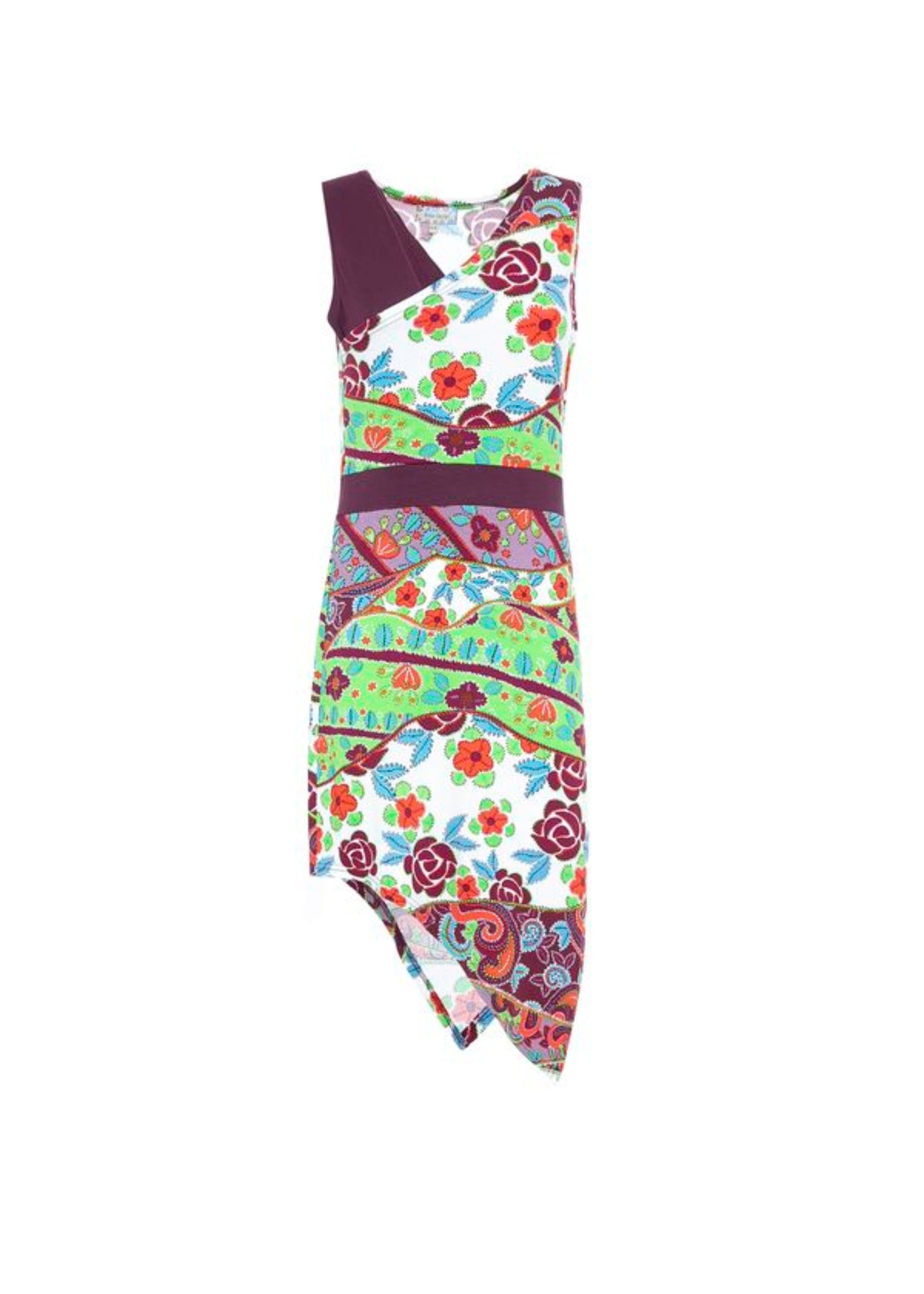 S22D71 - Vestito asimmetrico Daisy Baba Design - Gipsy Fashion Wear