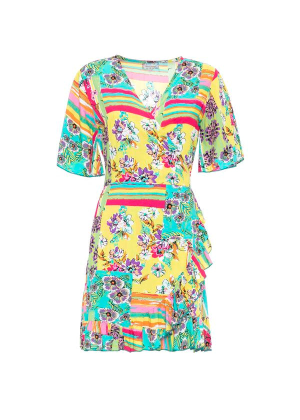 S22D72 - Vestito corto Wrap Peony Baba Design - Gipsy Fashion Wear