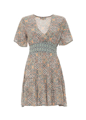 S23D21 - Vestito Majolica Tree Baba Design - Gipsy Fashion Wear