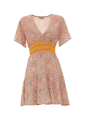 S23D21 - Vestito Majolica Tree Baba Design - Gipsy Fashion Wear