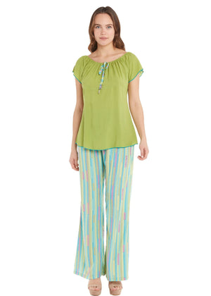 S23P01 - Pantalone Striped Starfish Baba Design - Gipsy Fashion Wear