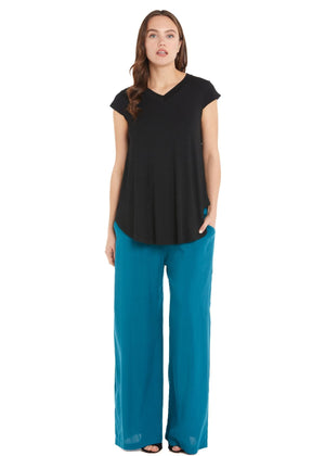 S23P101 - Pantalone largo tinta unita Walk on the bridge Baba Design - Gipsy Fashion Wear