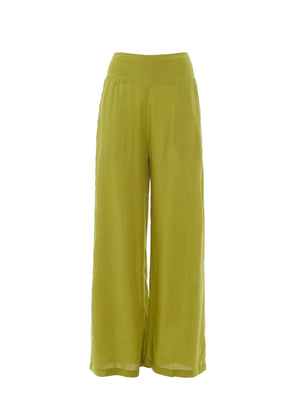 S23P101 - Pantalone largo tinta unita Walk on the bridge Baba Design - Gipsy Fashion Wear