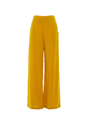 S23P101 - Pantalone largo tinta unita Walk on the bridge Baba Design - Gipsy Fashion Wear