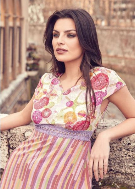 S23D01 - Striped Starfish Baba Design dress