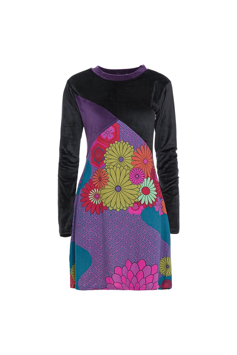 W22D46 - Abito svasato Folk Waves - Gipsy Fashion Wear