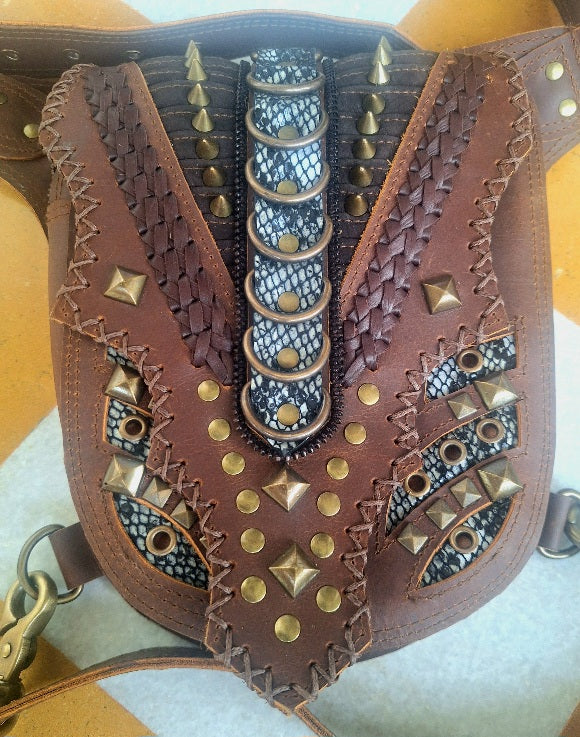 Brown Snake Pocket Belt