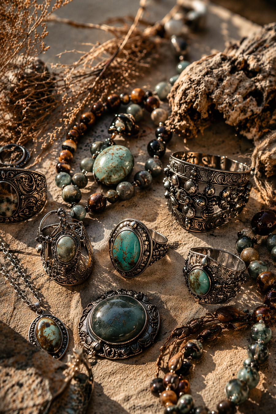 Jewellery with natural stones