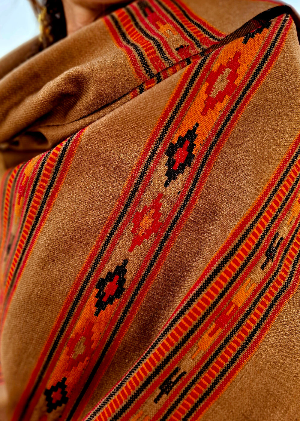 Plaid Tribale Lana e Cotone 200x100 - Coperta Etnica Boho - Gipsy Fashion Wear 