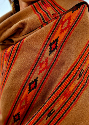 Plaid Tribale Lana e Cotone 200x100 - Coperta Etnica Boho - Gipsy Fashion Wear 