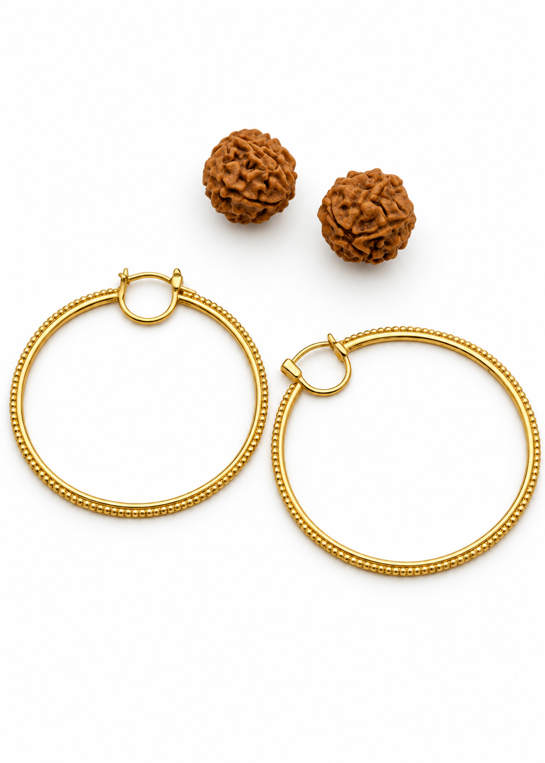 Orecchini Shakti Hoops | Cerchi in Ottone con Micro-Sfere