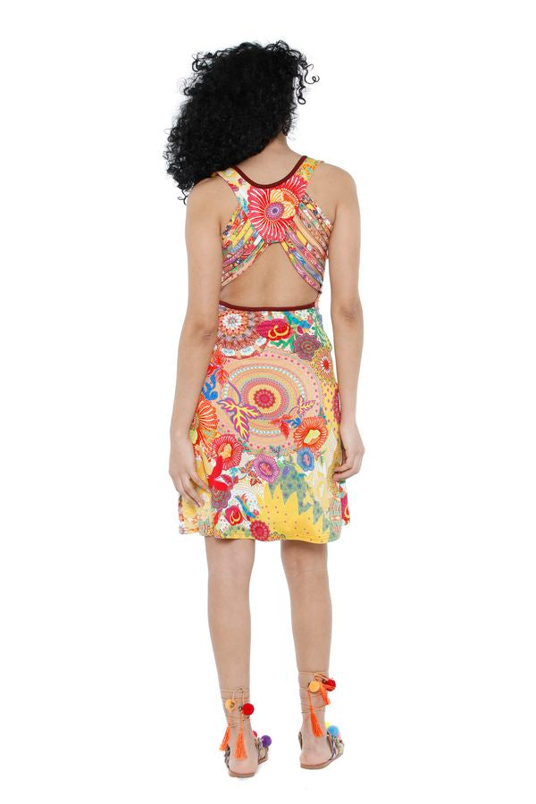 S22D31 - Golden Anemone Baba Design short dress