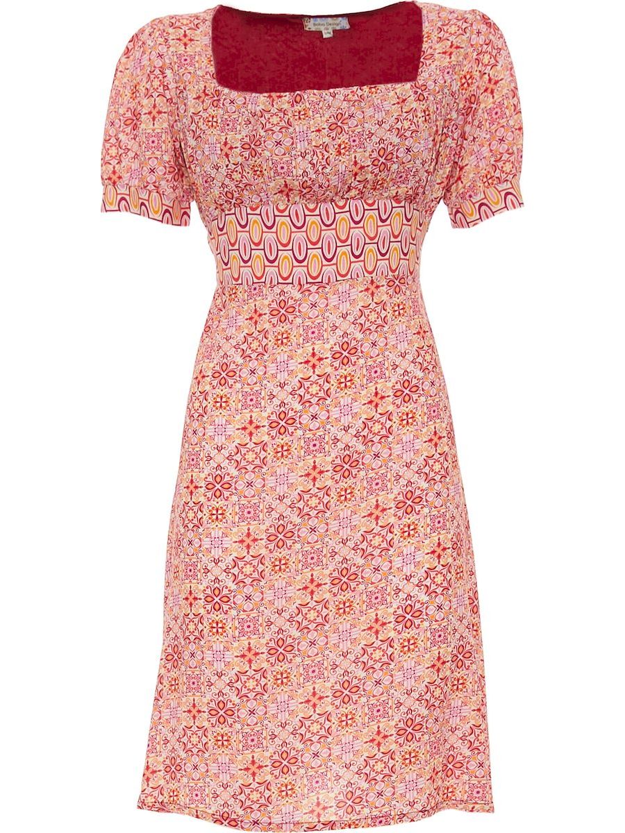 S24D02 - Vestito corto Yucca Boat Baba Design - Gipsy Fashion Wear 