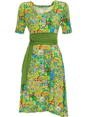 S24D07 - Vestito media lunghezza Camellia Sunrise Baba Design - Gipsy Fashion Wear 