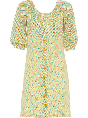 S24D09 - Vestito corto Heliconia Sky Baba Design - Gipsy Fashion Wear 